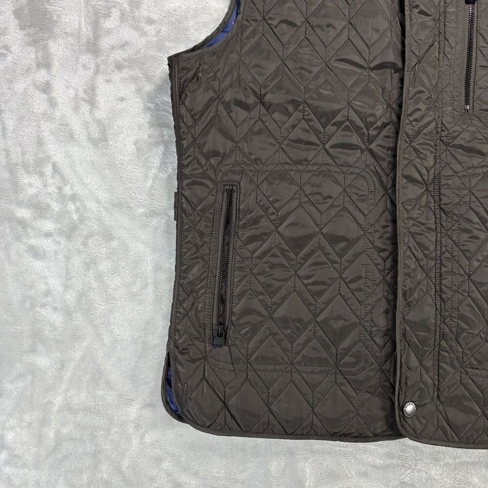 TailorByrd Puffer Vest Men’s Size M Lightweight Brown Zip Pockets Zip Snap - Picture 7 of 12